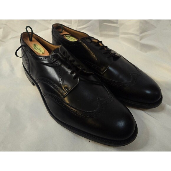 Tricker's Whitman Black Box Derby Brogues Shoes Made In England - Picture 1 of 12